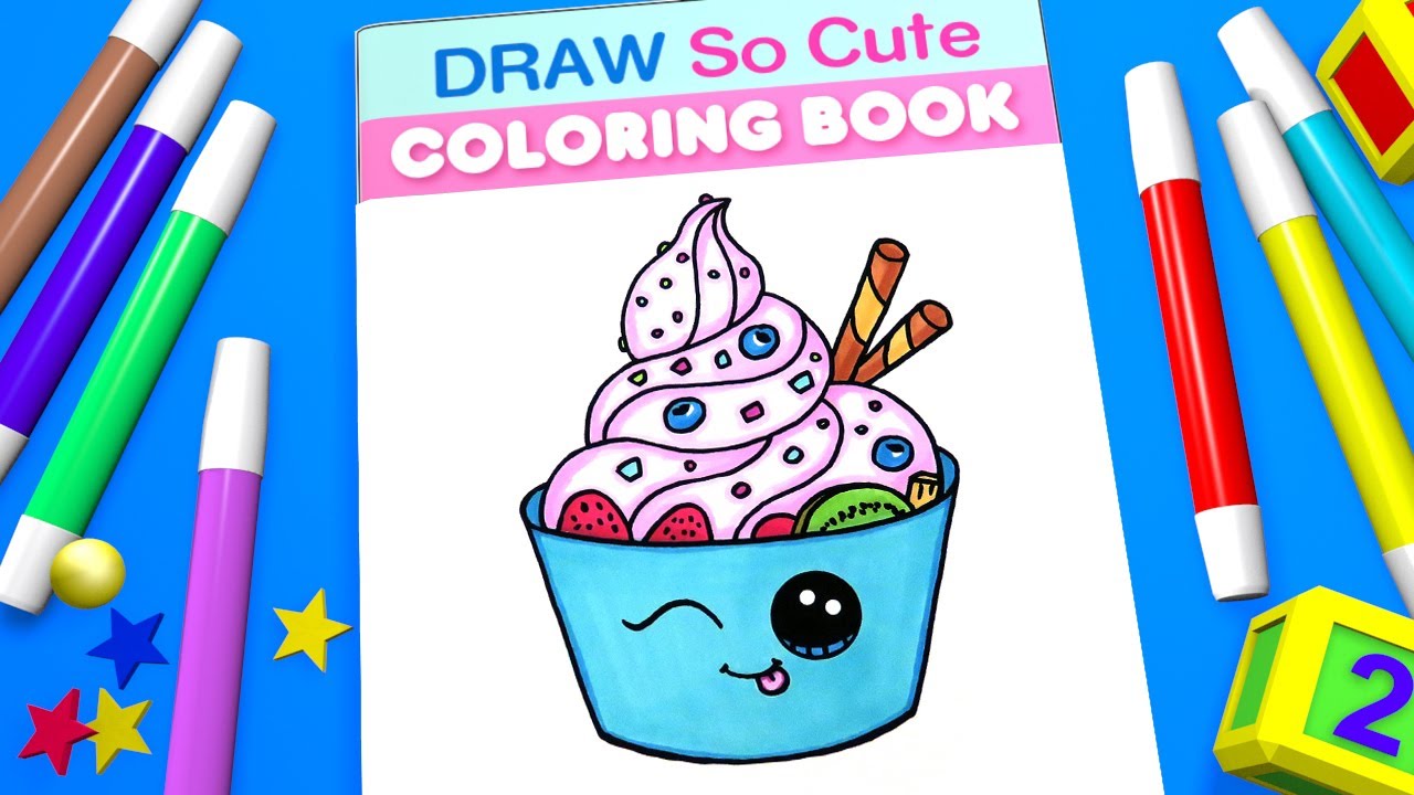 Yogurt coloring pages for kids learn colors