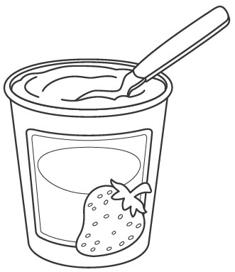 Yogurt coloring pages