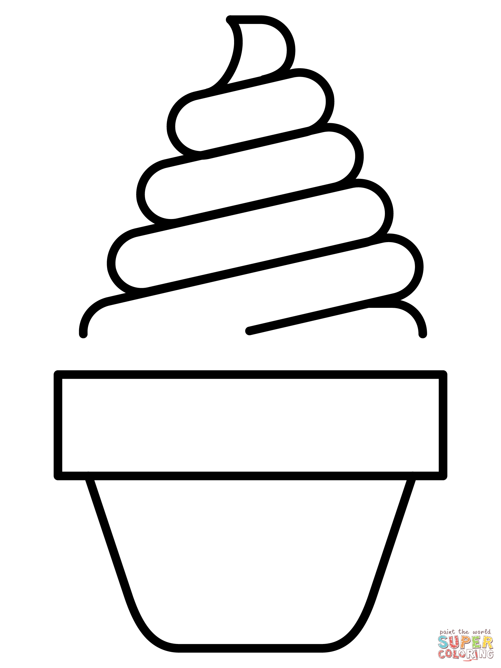 Soft ice cream emoji coloring page free printable coloring pages