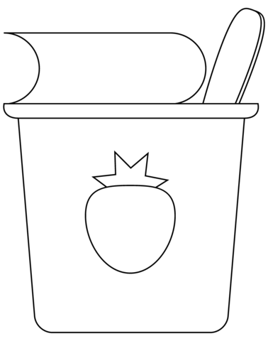 Yogurt coloring page free printable coloring pages
