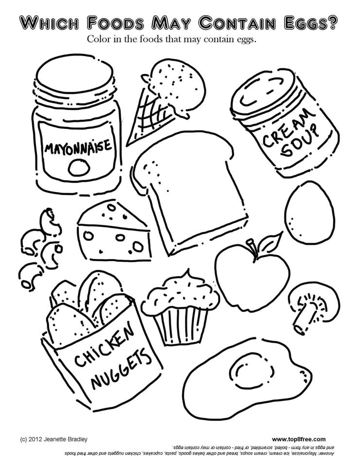 Awesome image of food coloring pages