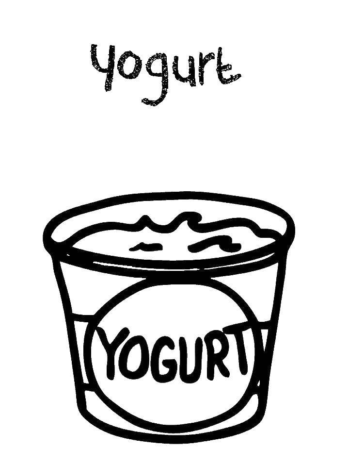 Online coloring pages coloring page yogurt yogurt download print coloring page