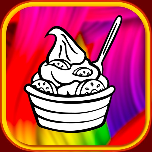 Frozen yogurt coloring book show for kid by tosapol rojanasripairot