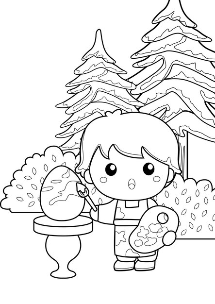 Page coloring kids food images