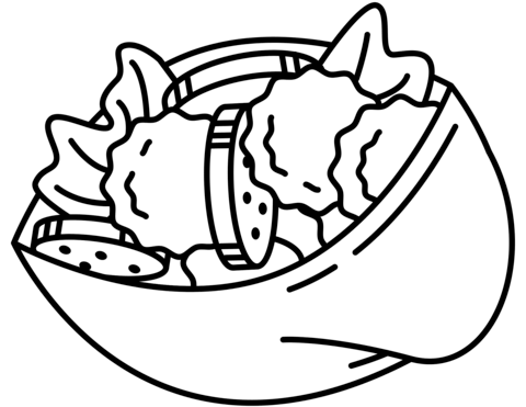 Israeli falafel coloring page free printable coloring pages