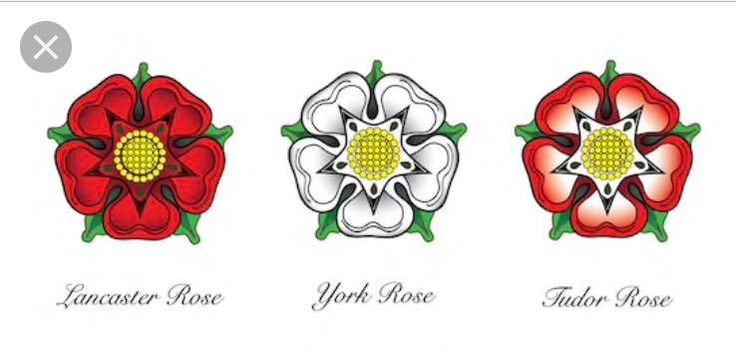 The tudor rose is a bination of the red rose of lancaster and the white rose of york when elizabeth of york married â wars of the roses tudor tudor history