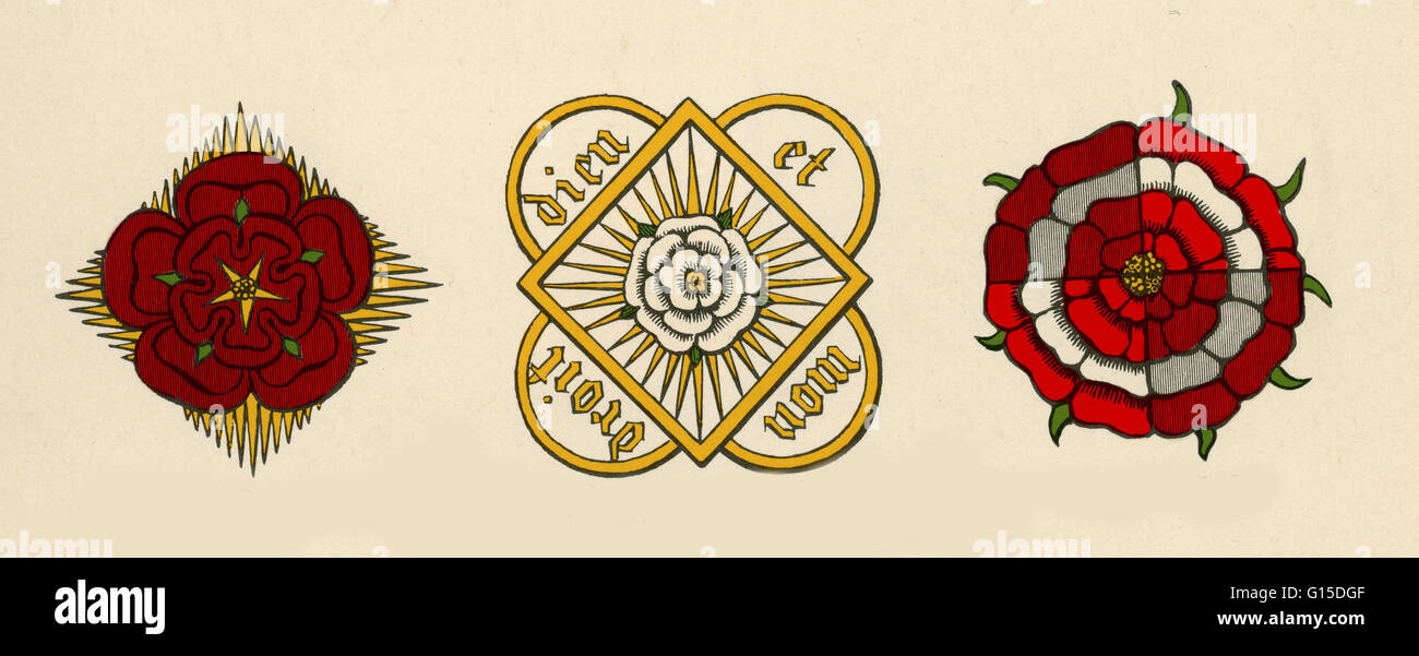 Red rose of lancaster and white rose of york hi