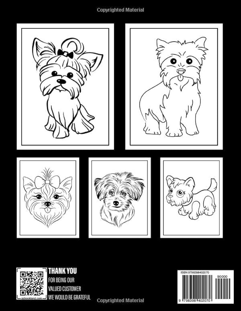 Yorkie coloring book for kids color and have fun with mindfulness coloring pages of adorable dogs perfect gifts for special occasions for little boys and girls allison homer books