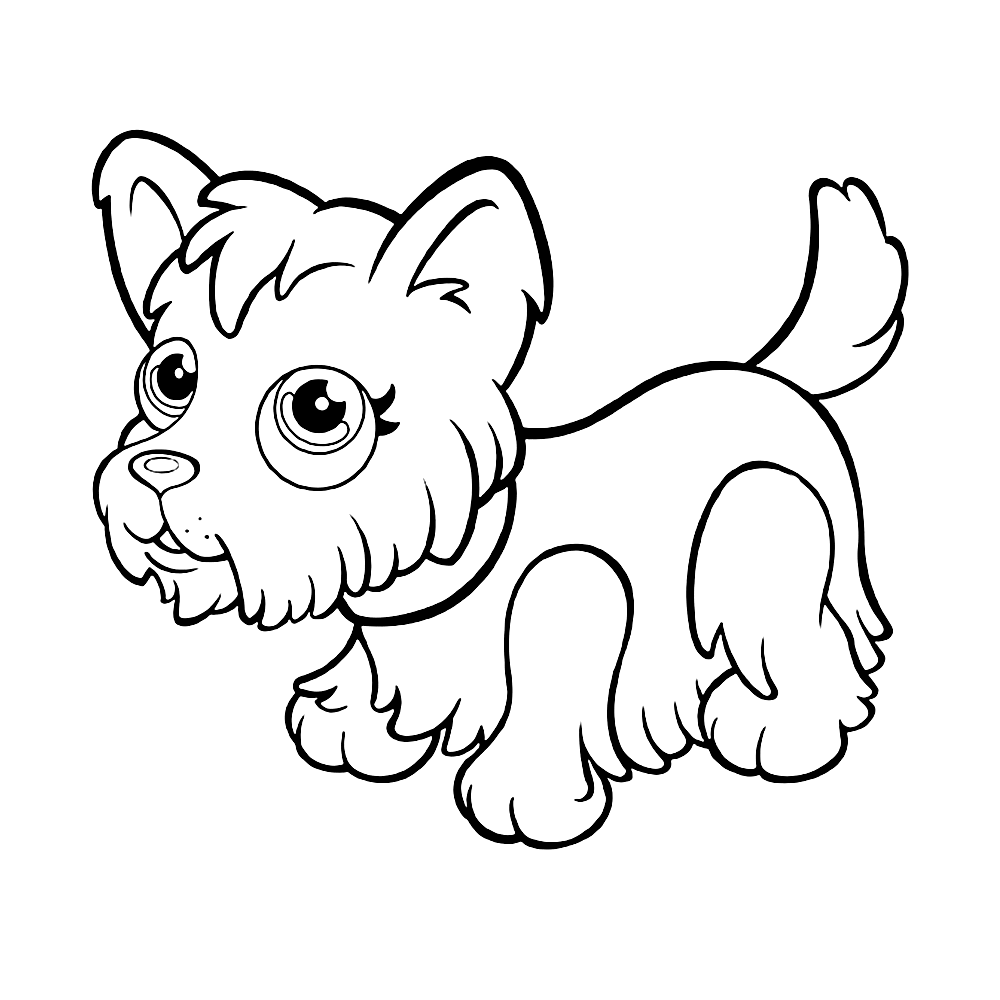 Yorkie coloring pages