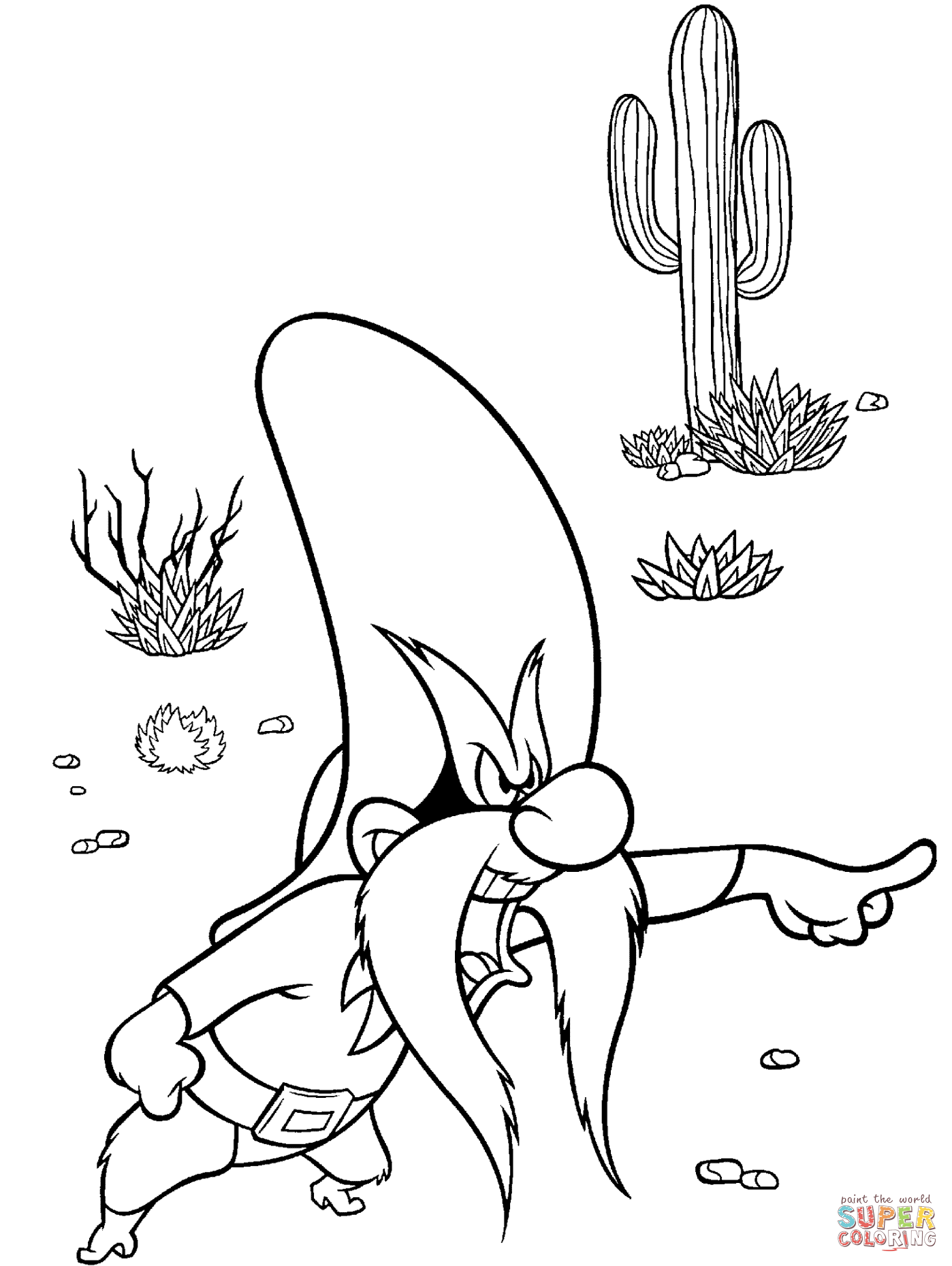 Yosemite sam coloring page free printable coloring pages