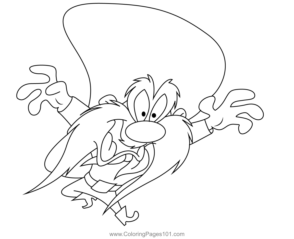 Yosemite sam coloring page for kids