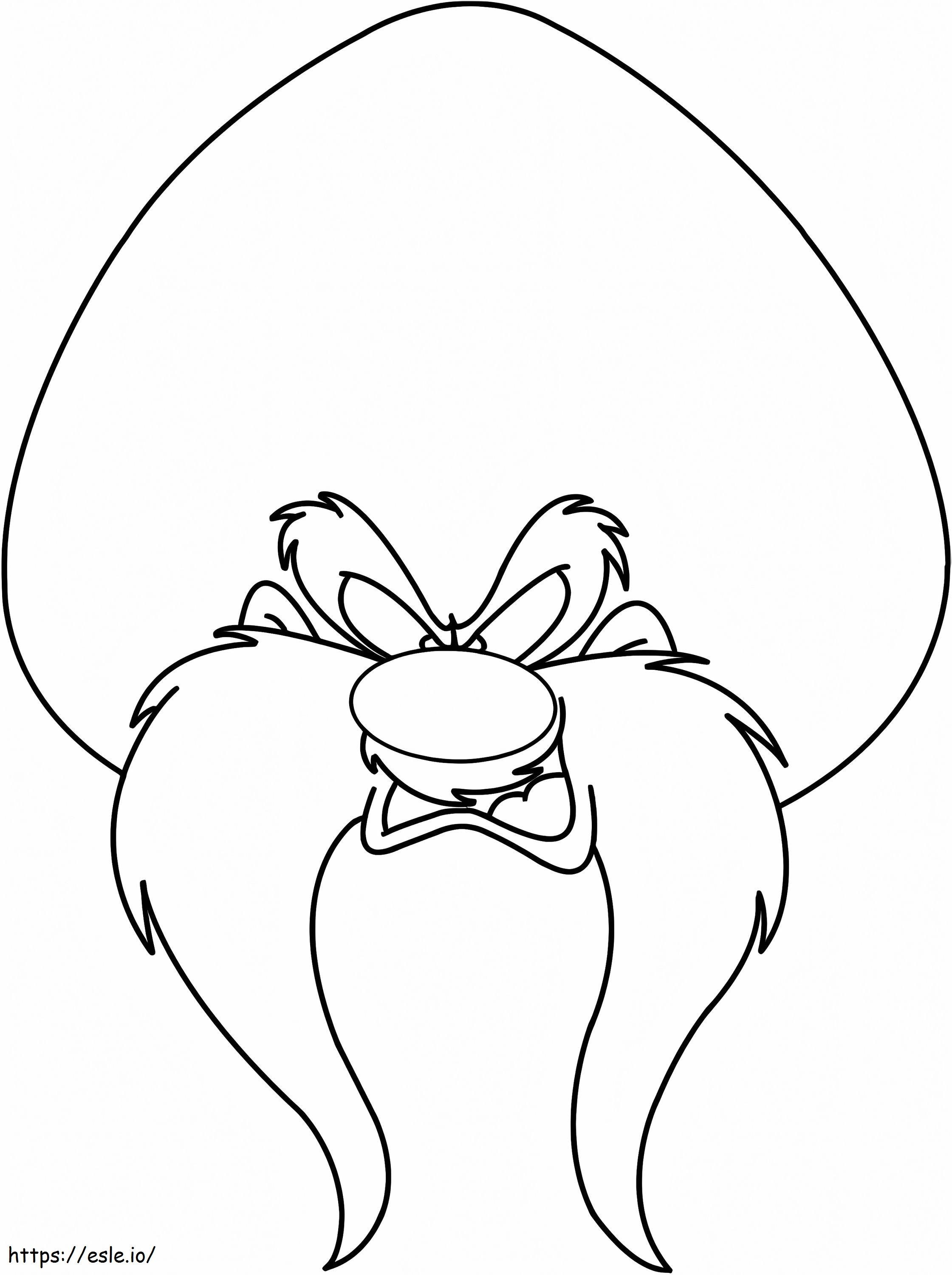 Yosemite sam face coloring page