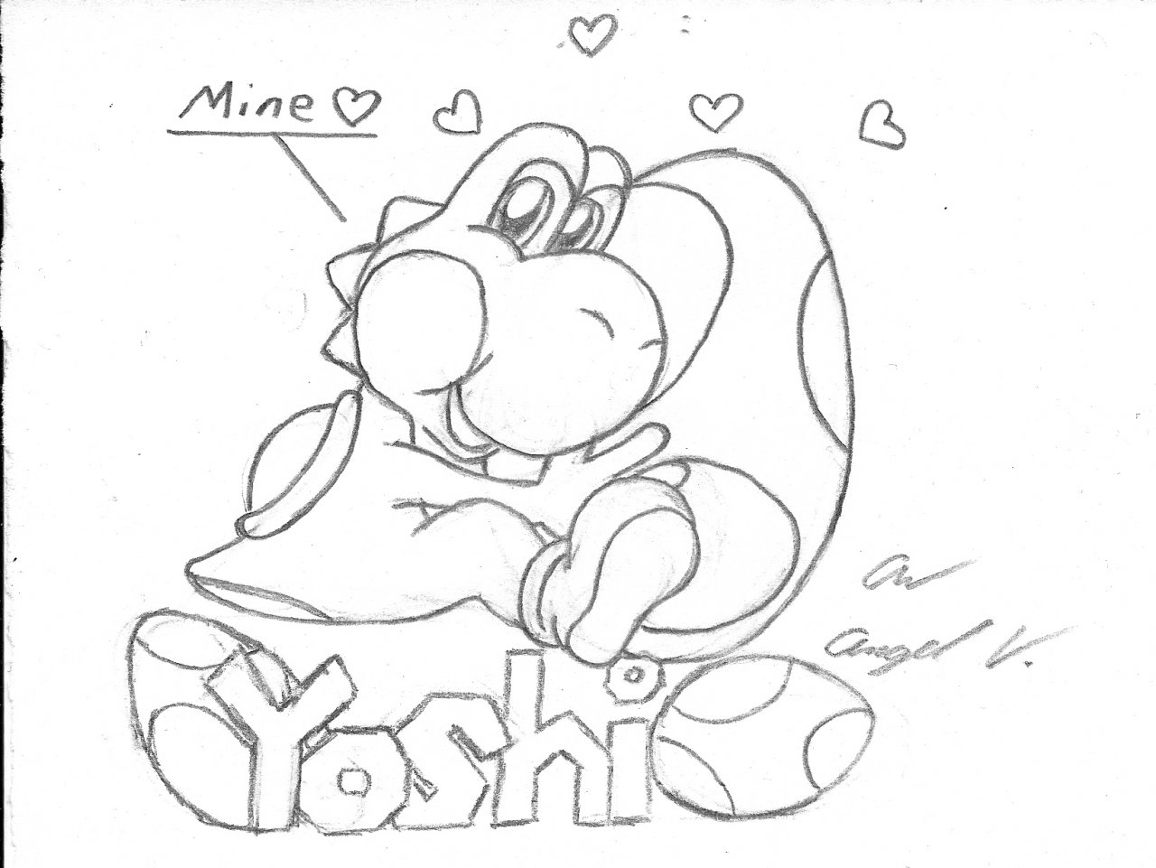 Random yoshi drawing by foxdreamz