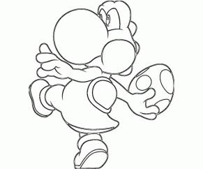 Free printable yoshi coloring pages