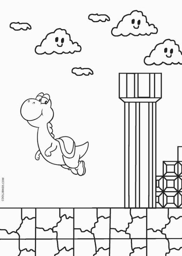 Free printable yoshi coloring pages