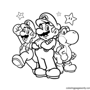 Yoshi coloring pages printable for free download