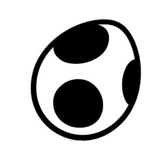 Yoshi egg mario svg for craft machines cricut cameo silhouette download now