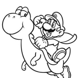 Yoshi coloring pages printable for free download