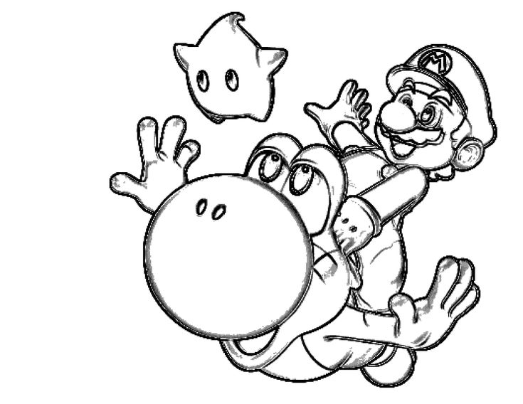 Super mario yoshi coloring pages educative printable coloring pages super mario world game galaxy images