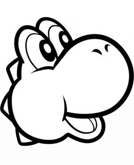Free easy to print yoshi coloring pages