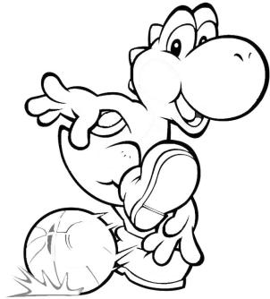 Free printable yoshi coloring pages
