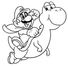Free printable yoshi coloring pages
