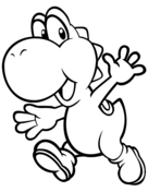 Yoshi coloring pages free coloring pages