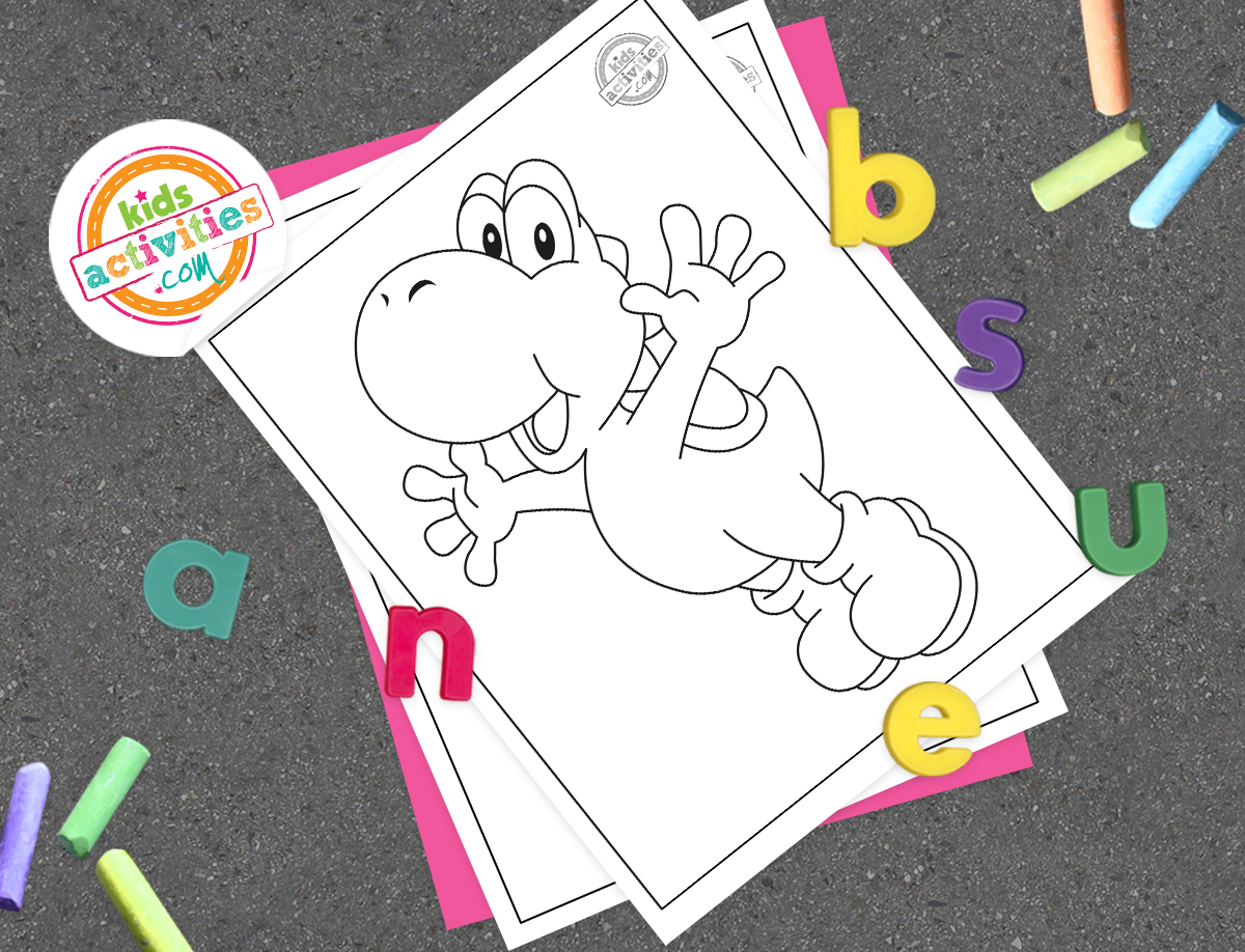 Free printable yoshi coloring pages kids activities blog