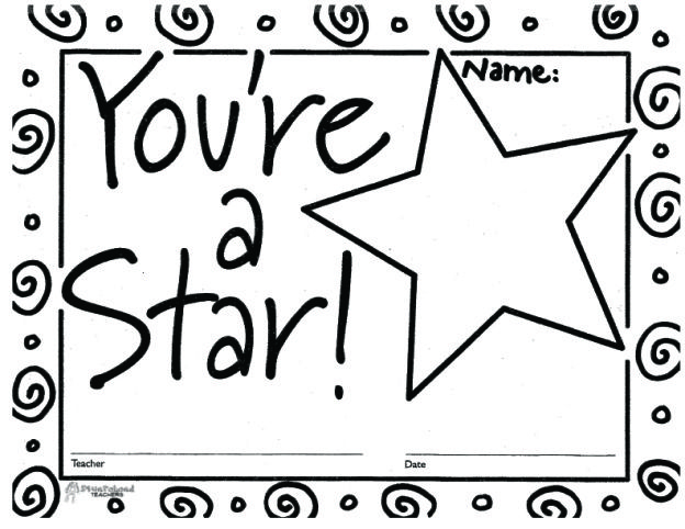 Youre a star free printable blank certificates certificate templates student of the week awards certificates template
