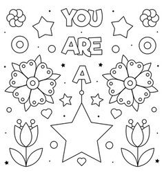 You are a star coloring page black and white vector star coloring pages coloring pages inspirational coloring pages