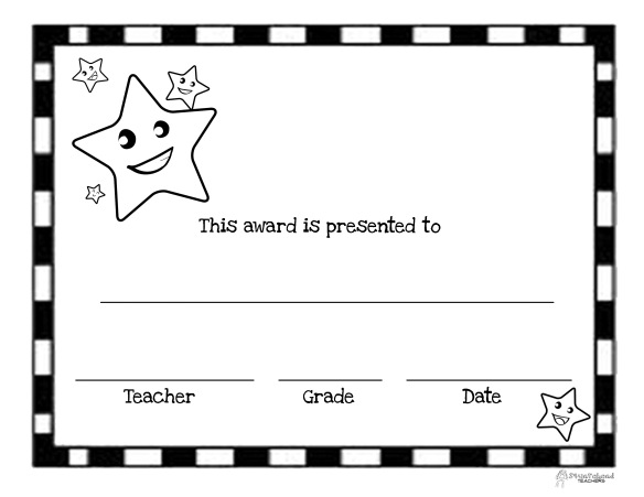 Youre a star free printable blank certificates squarehead teachers