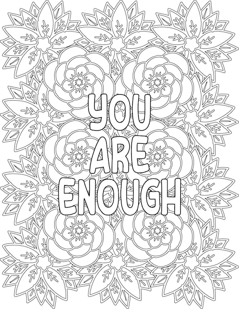 Premium vector appreciation coloring pages floral coloring sheet for mindfulness and stressfree for kids amp adults