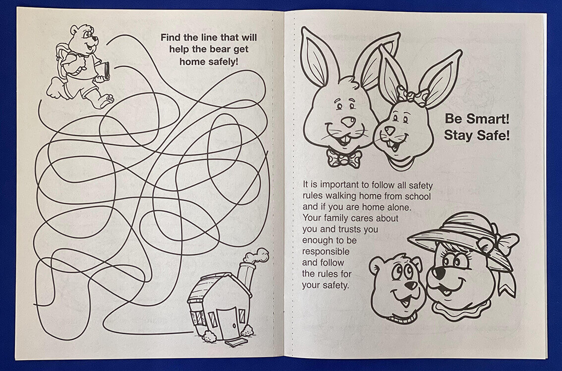 After school safety coloring and activity book