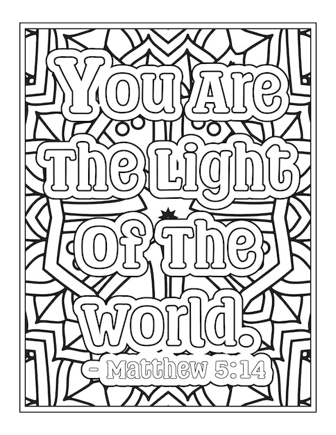 Premium vector bible verse quotes coloring pages for kdp coloring pages