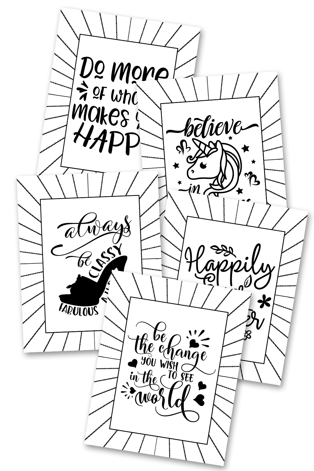 Light shine bright coloring sheets pack â sarah titus