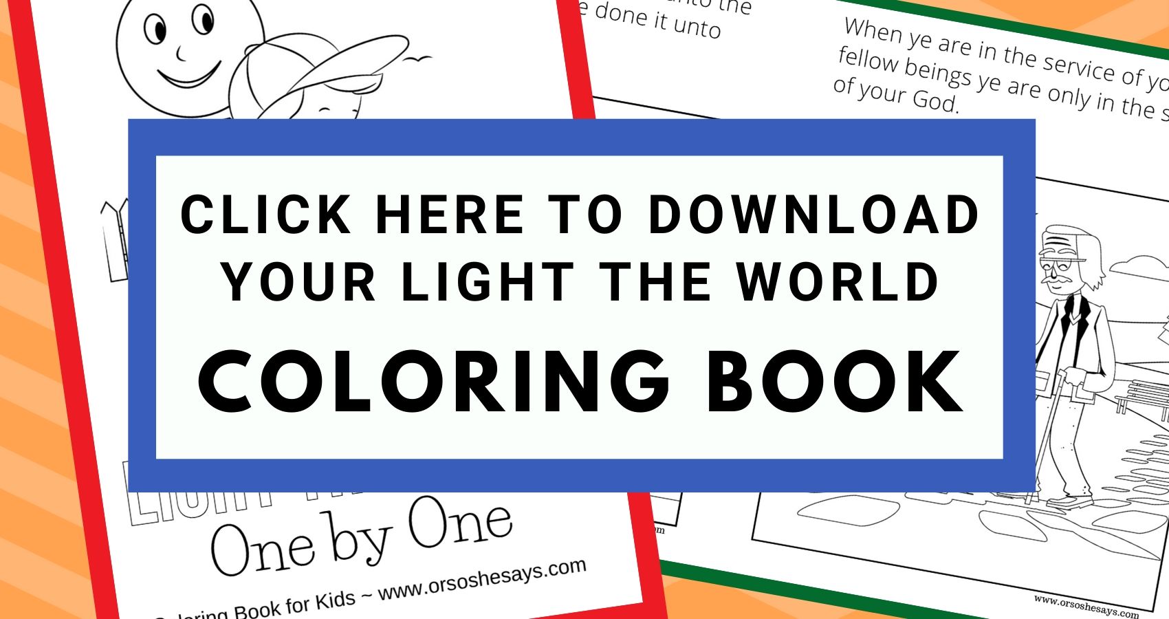 Light the world activity service ideas coloring book for kids