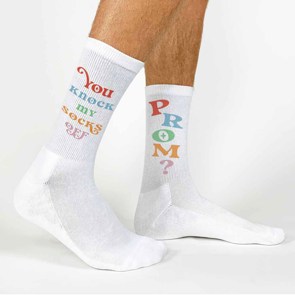 Funny promposal idea for him or her you knock my socks off