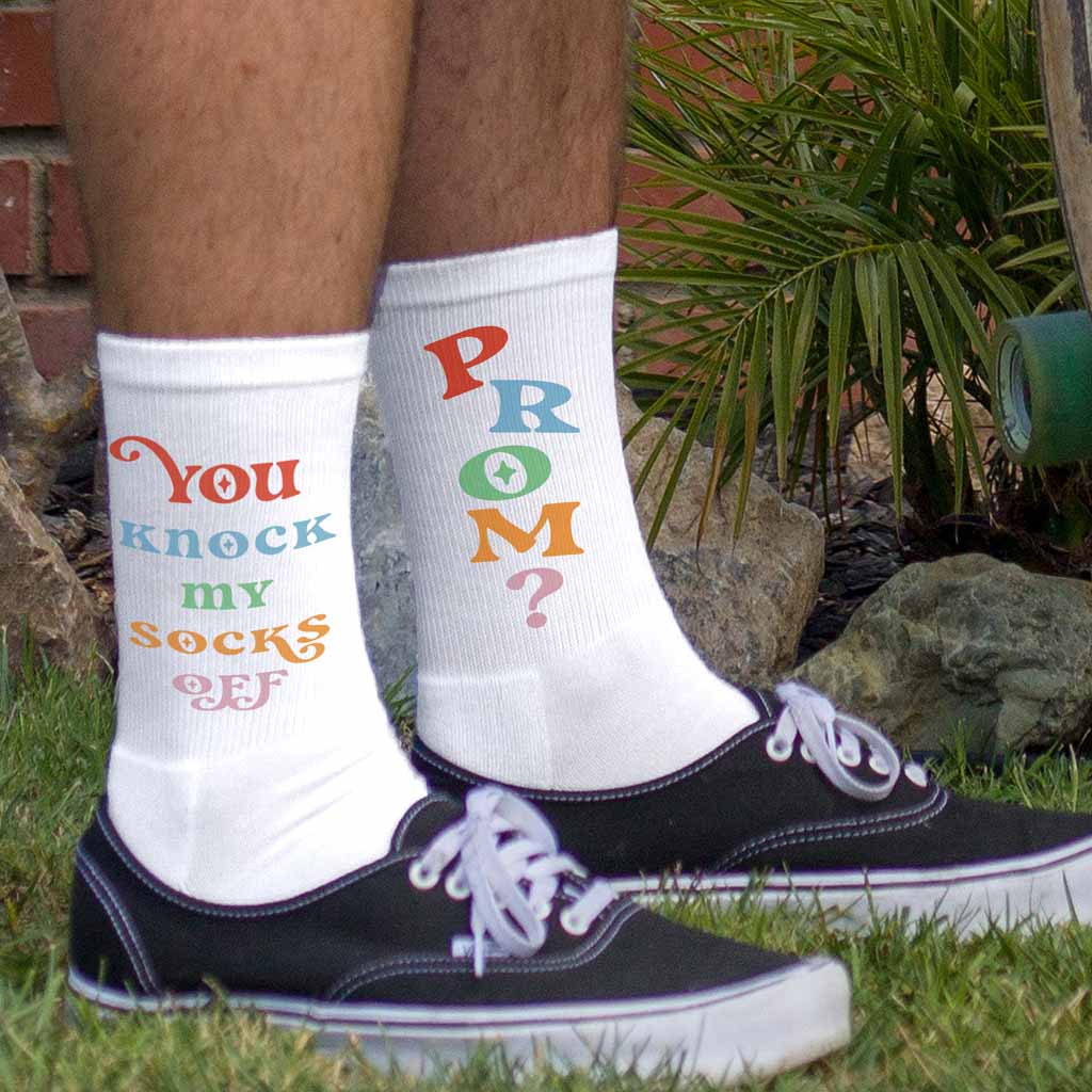 Funny promposal idea for him or her you knock my socks off