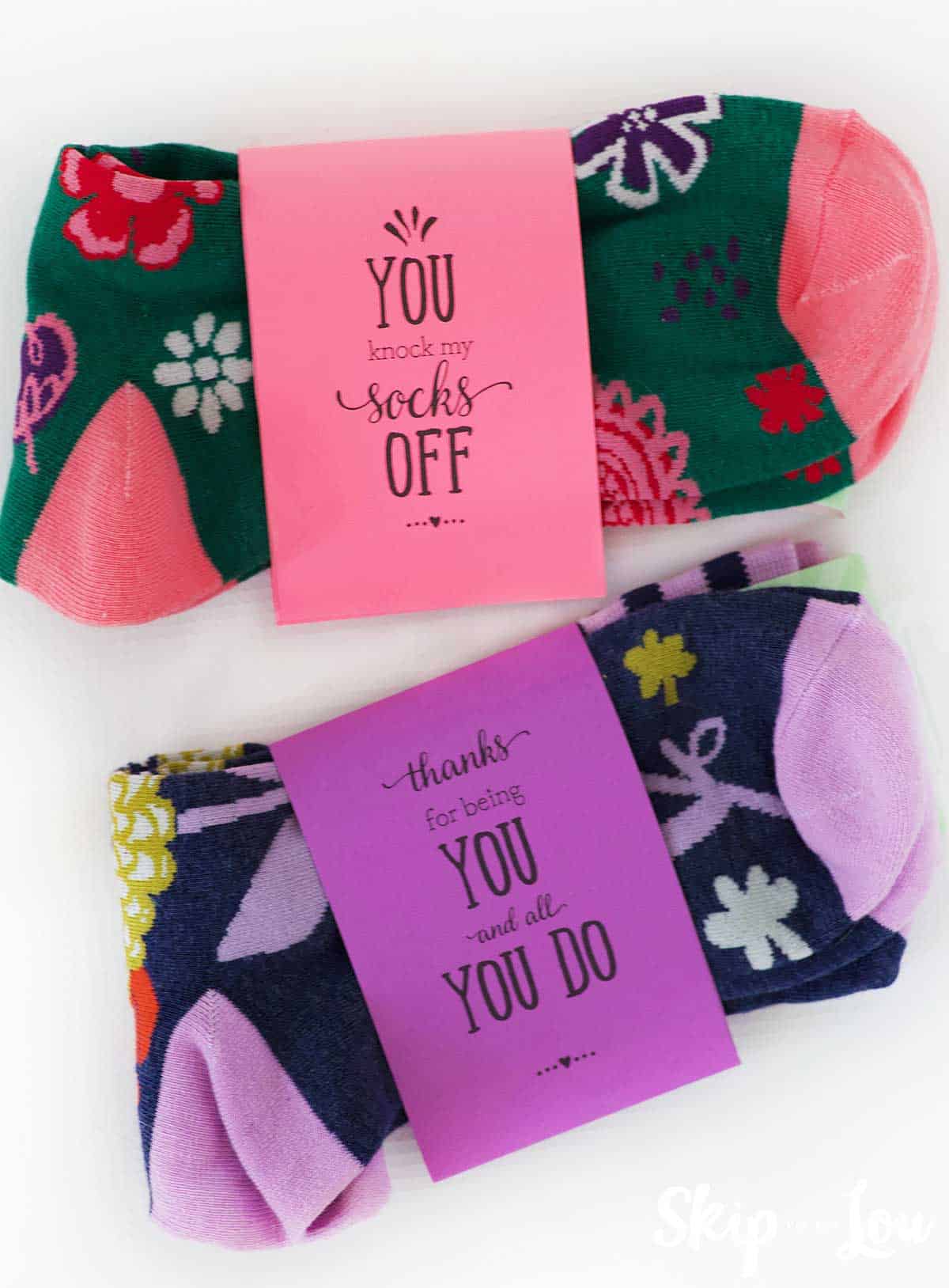 You knock my socks off thank you gift skip to my lou