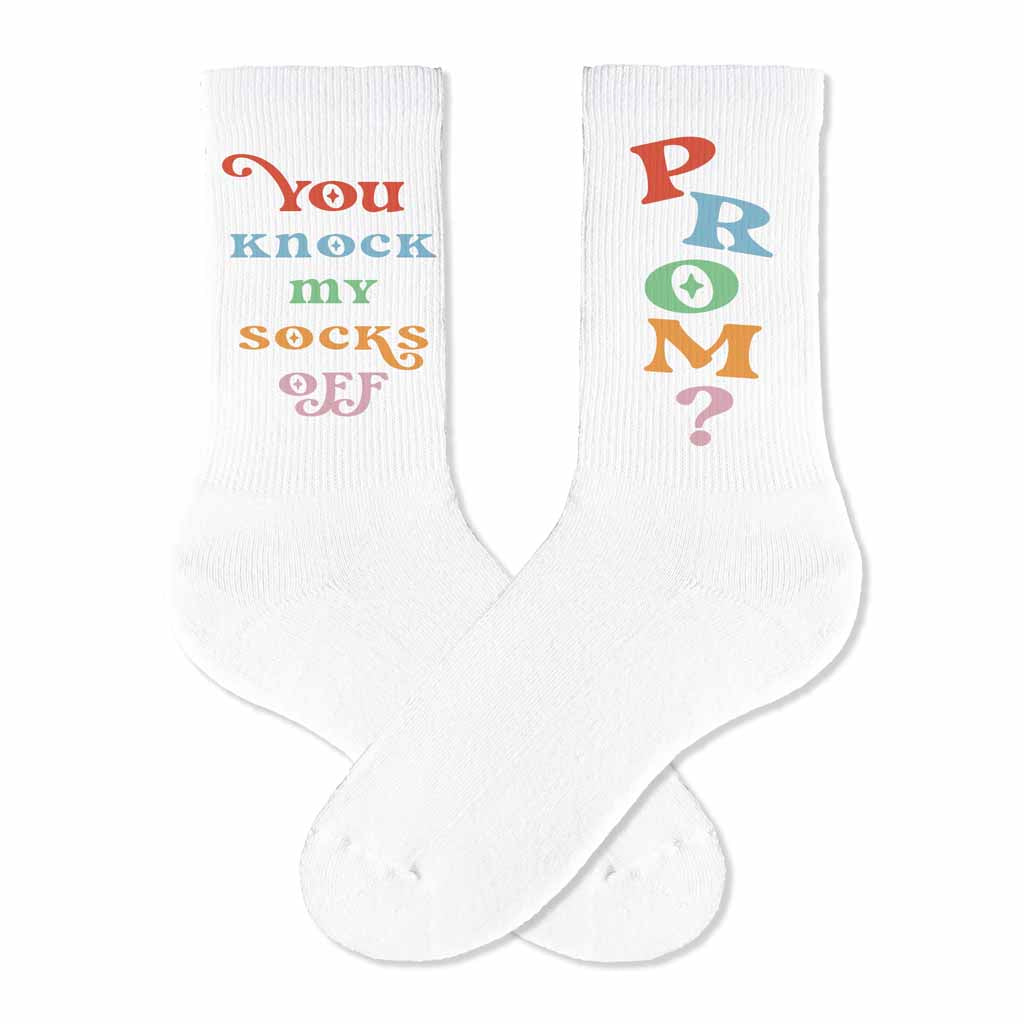 Funny promposal idea for him or her you knock my socks off