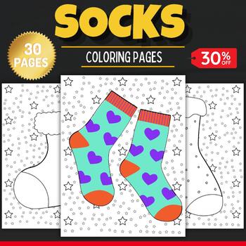 Socks coloring sheet tpt