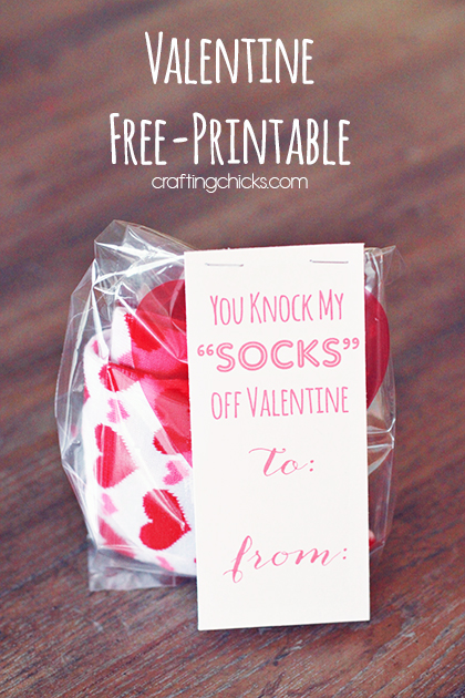 You knock my socks off valentine free printable