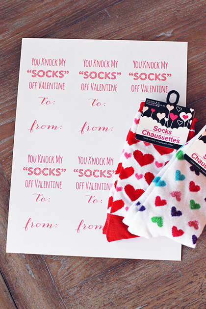 You knock my socks off valentine free printable