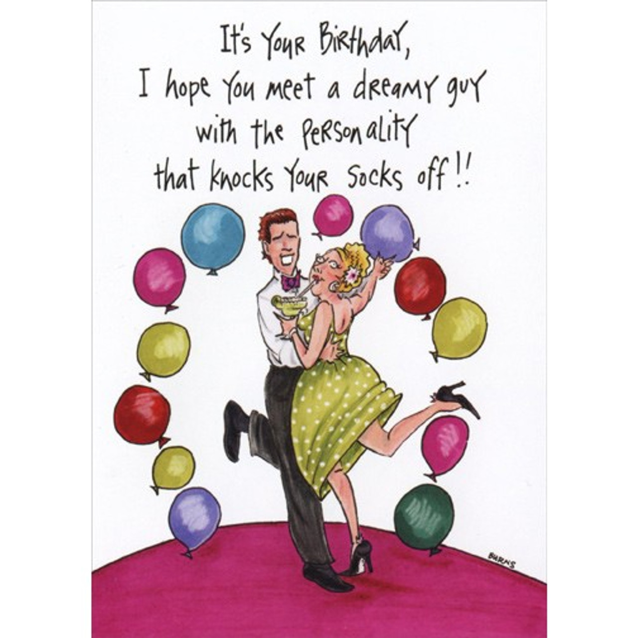 Knock your socks off funny birthday card