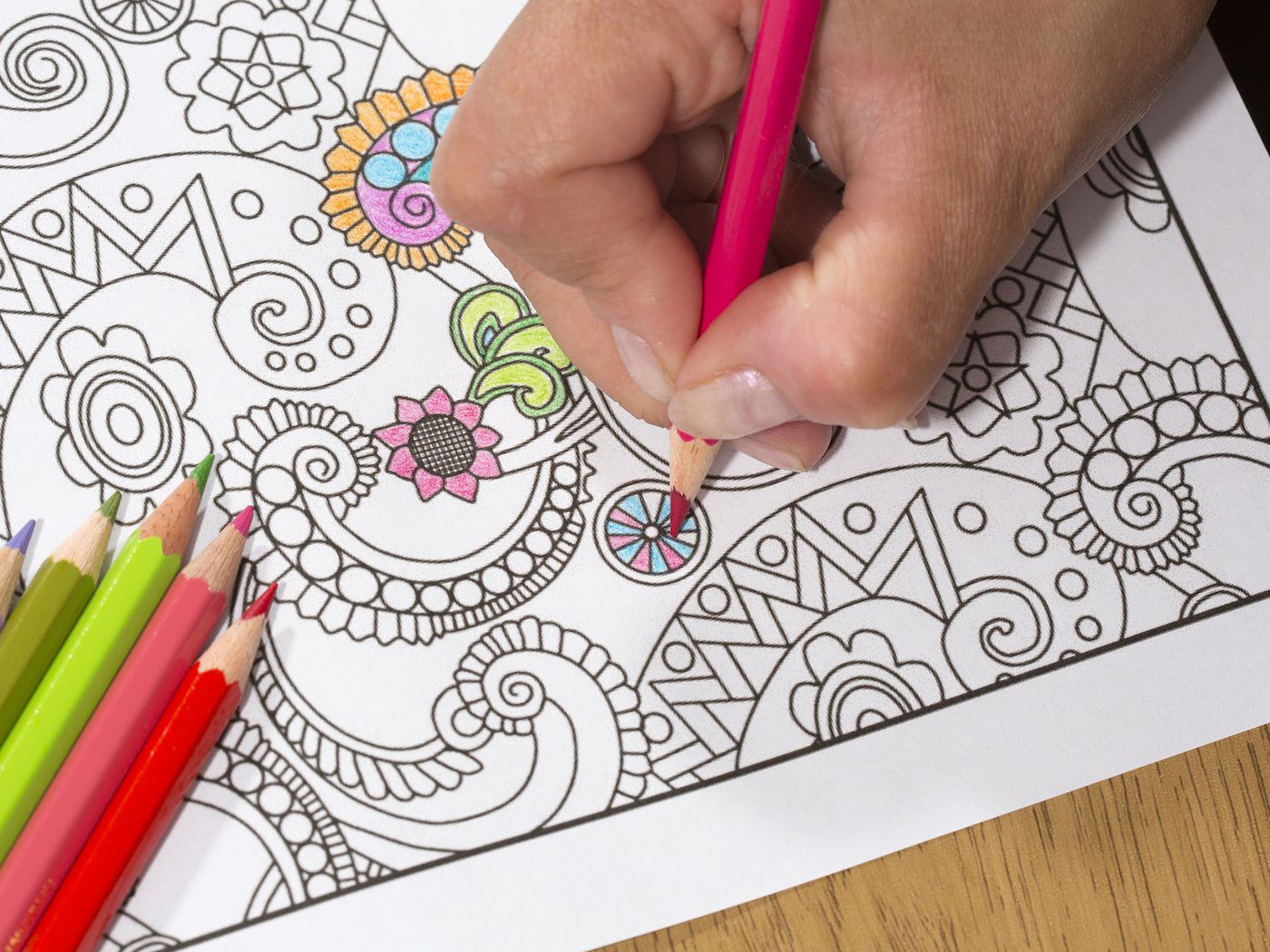 Young adult coloring craft