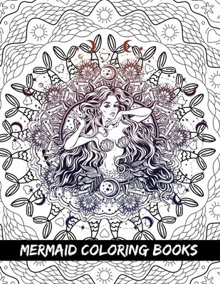 Mermaid coloring books for teenagers young adults boys girls ages