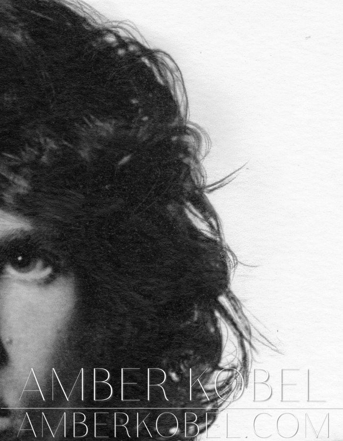 Jim morrison young lion charcoal and pencil portrait the doors realism