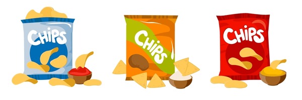 Thousand cartoon bag chips royalty