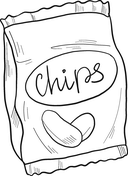 Bag of chips coloring page free printable coloring pages