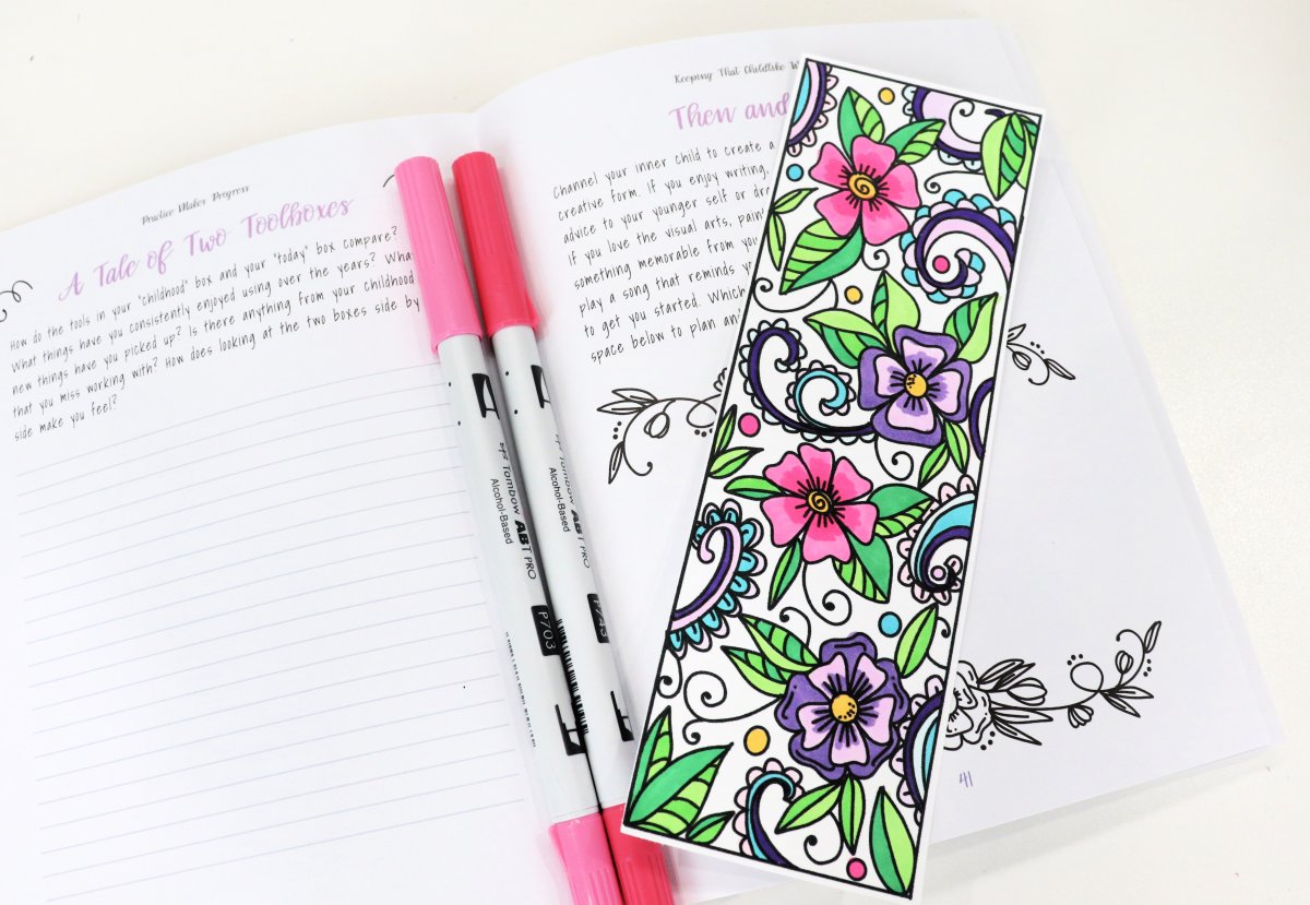 Free printable coloring bookmarks
